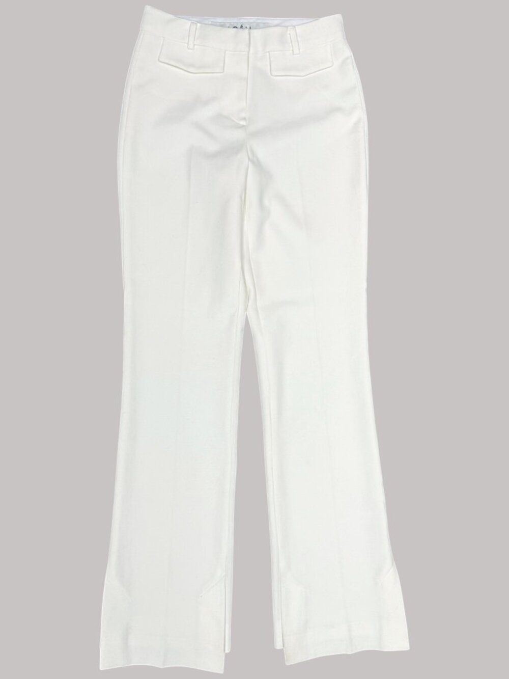 LOÉIL Women’s EUC Straight Twill Split Cuff Flat Front Trouser/Pant | Size‎ 4